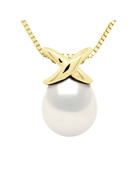 Oval Pearl Necklaces 8-9 mm - Several Colors - Gold 375 - Thiers