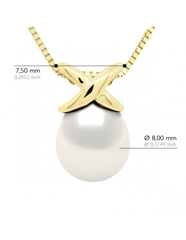Oval Pearl Necklaces 8-9 mm - Several Colors -...