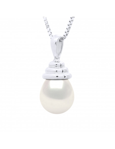 Pear pear pear pendants - 8 to 11 mm sizes - Several colors - Offered chain - Gold 375 - Parisi