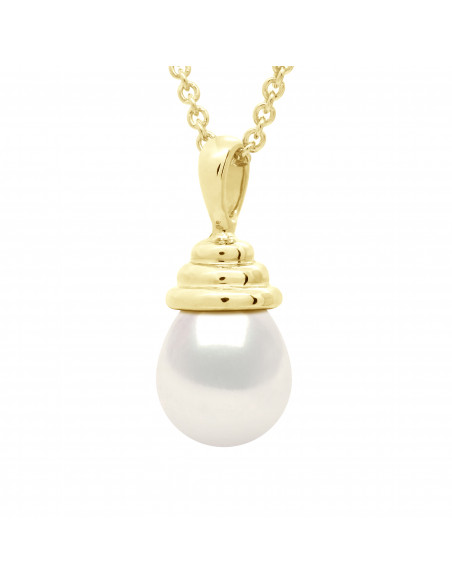 Pear pear pendants - 8 to 11 mm sizes - Several colors - Offer chain - Gold 750 - Paname