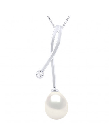 Collier Pendentif Joaillerie Perle Poire 8-9 mm...