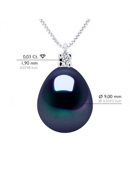 Necklaces Jewelry Pearl Pearles - Sizes from 8 to 12 mm - Diamonds 0.030 CTS - Venetian Chain - Gold 750 - Dupond