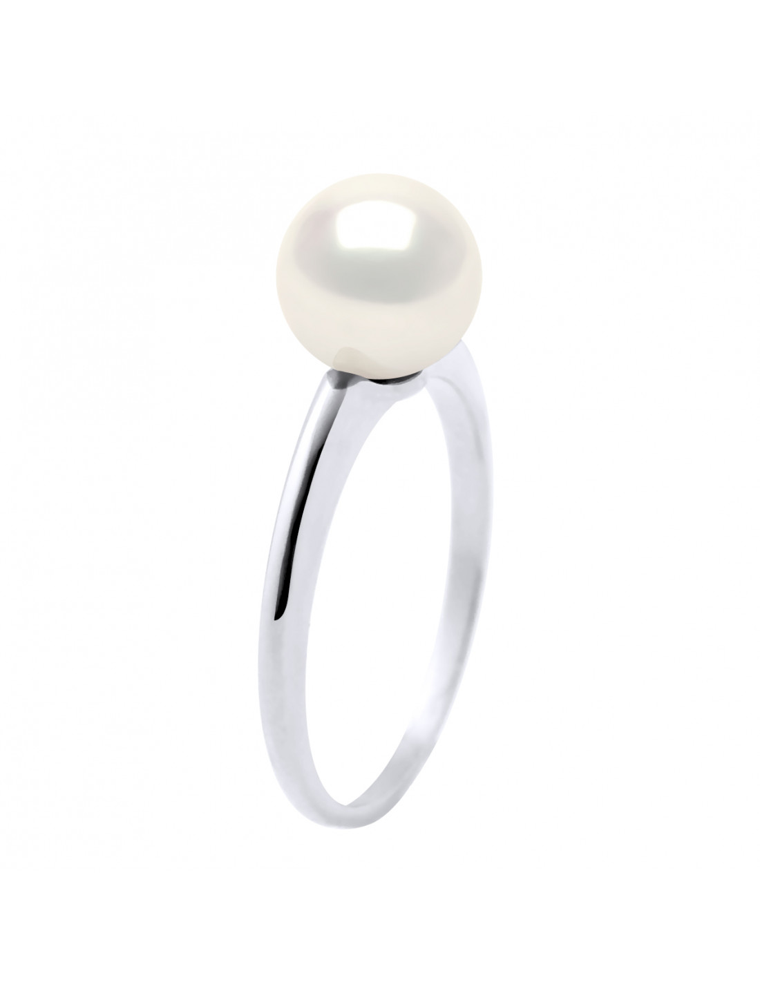 Bagues Jonc Perle Ronde 7 8 mm Plusieurs Coloris Argent 925