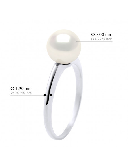 Rings Round Bead 7-8 mm - Several Colors - Silver 925 - Villa