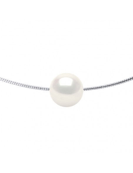 Collier Oméga Perle Ronde 9-10 mm - Plusieurs Coloris - Argent 925 - QUIBERON