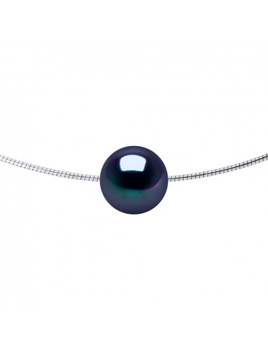 Collier Oméga Perle Ronde 9-10 mm - Plusieurs Coloris - Argent 925 - QUIBERON