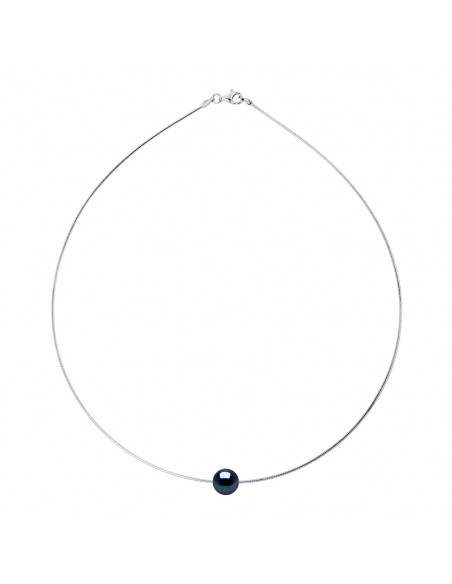 Collier Oméga Perle Ronde 9-10 mm - Plusieurs Coloris - Argent 925 - QUIBERON