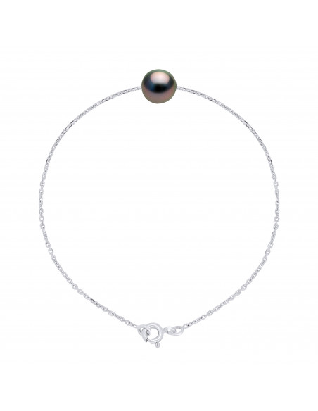 Bracelets Perle de Tahiti Ronde - Tailles de 8 à 11 mm - Chaîne Forçat - Argent 925 - NUATIMA