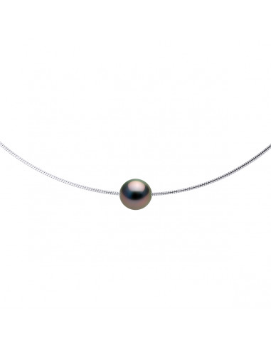 Colliers Oméga Perle de Tahiti Ronde - Taille de 9 à 13 mm - Argent 925 - MARAKA