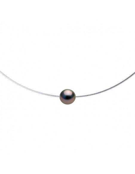 Colliers Oméga Perle de Tahiti Ronde - Taille de 9 à 13 mm - Argent 925 - MARAKA