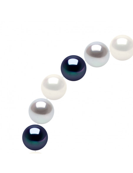 Sautoirs Chainage Double Perles Baroques 6-7 mm - 75 cm - Plusieurs Coloris - Chaine Forçat Prestige - Argent 925 - RAMATUELLE