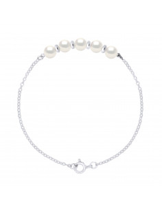 Round Bead Bracelet 5-6 mm - Forsçat String - Silver 925...