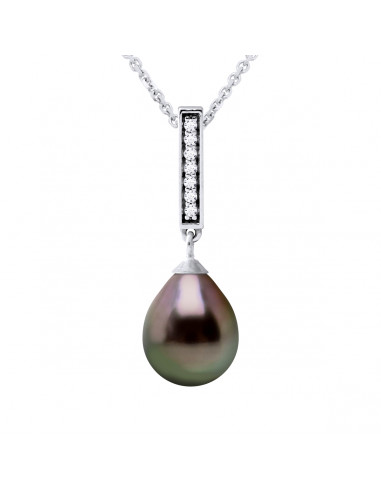 Collier Joaillerie Perle de Tahiti Poire 8-9 mm - Argent 925 - NOENAMA