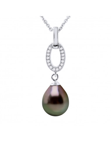 Collier Joaillerie Perle de Tahiti Poire 8-9 mm - Argent 925 - NAHIMANE
