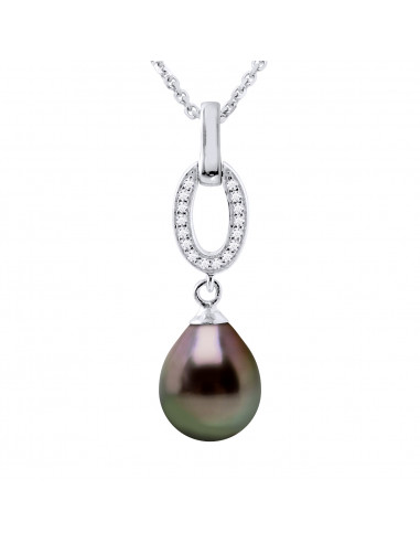 Tahiti Pearl Jewellery Necklace Pear 8-9 mm -...