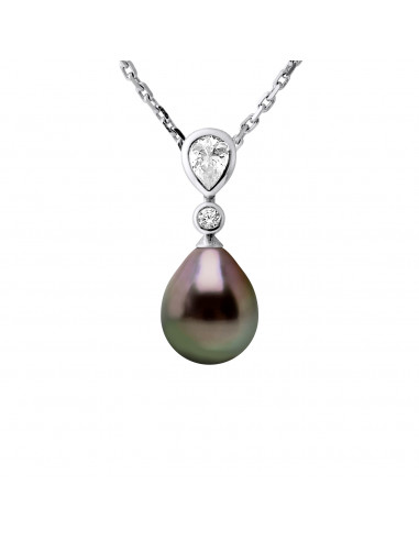 Collier Joaillerie Perle de Tahiti Poire 8-9 mm - Argent 925 - NARUVA