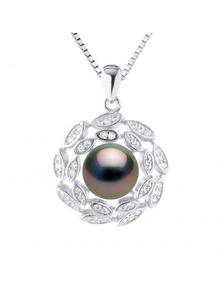 Round Tahitian Pearl Necklace Round 8-9 mm - Silver 925 - Noeka