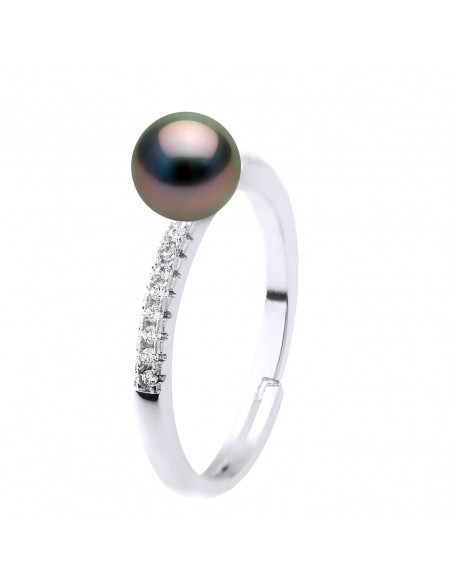 Bague Joaillerie Perle de Tahiti Ronde 7-8 mm - Argent 925 - RIPANAVU
