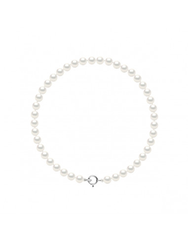 Bracelet Rang de Perles Semi-Rondes 4-5 mm -...