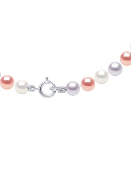 Bracelet Rang de Perles Semi-Rondes 4-5 mm - Fermoir Anneau Ressort - Argent 925 - ANNECY