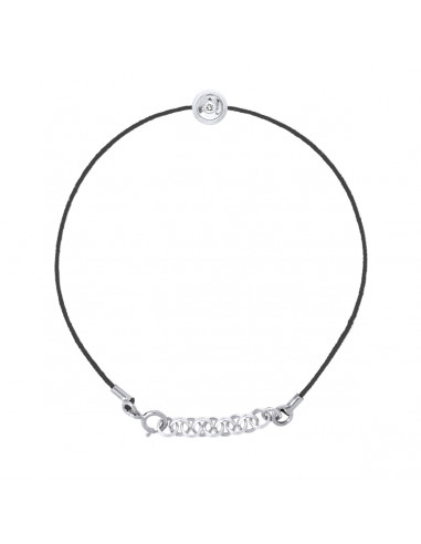 Bracelets Liens Cordons Diamants 0.030 Cts Serti Clos - Argent 925 - MILAN