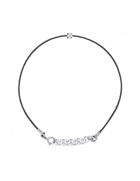 Bracelets Links Diamond Cords 0.050 CTS Serti Claw - Silver 925 - Madrid