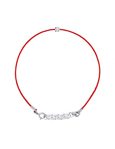 Bracelets Links Diamond Cords 0.050 CTS Serti Claw - Silver 925 - Madrid