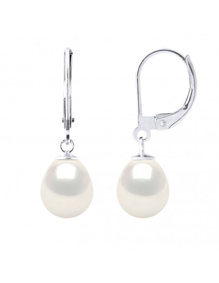 Pearl Pearl Earrings 8-9 mm - BRISURE SYSTEM - GOLD 375 - LEFT RIVE