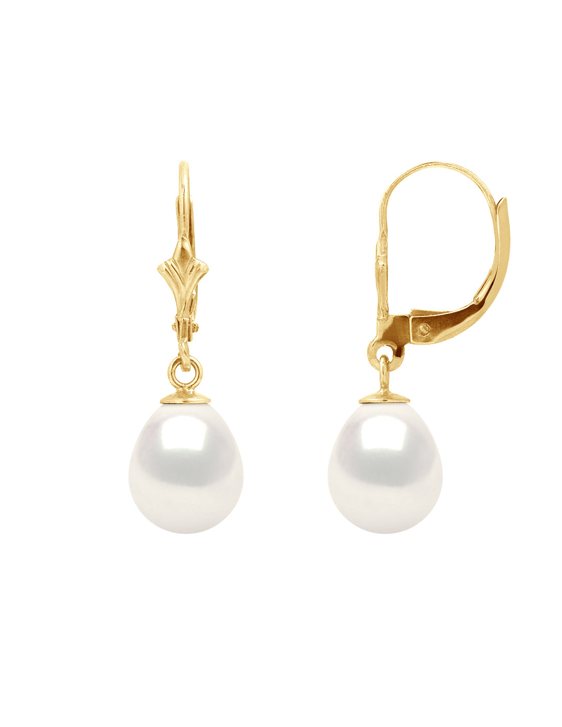 Boucles d'Oreilles Pendantes Perles de Culture Poires - 2 Coloris