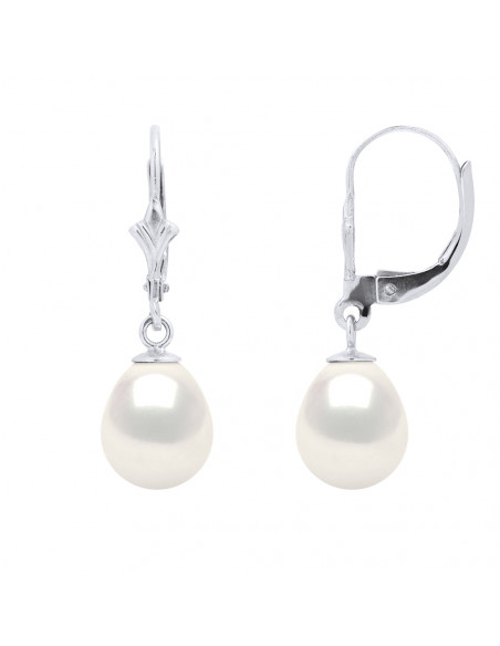 Pearl Pearl Earrings 8-9 mm - BRISURE SYSTEM - OR 375 - CALLAS