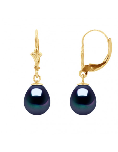 Pearl Pearl Earrings 8-9 mm - BRISURE SYSTEM - OR 375 - CALLAS