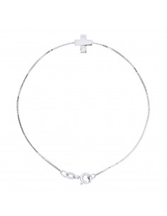 Bracelet Diamond 0.050 CTS Seri Cross - Venetian Chain -...