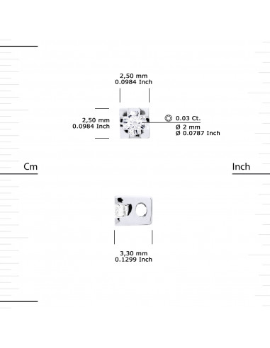 Necklace Link Cord Diamant 0.030 CTS Serk Claw...