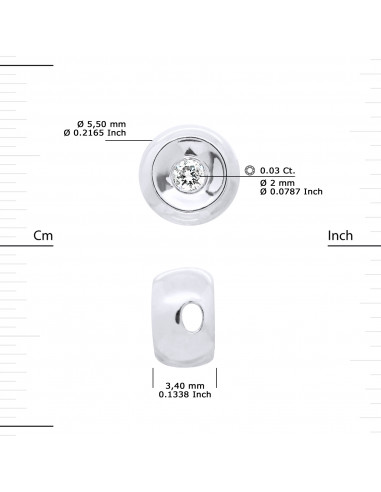 Bracelet Diamant 0.030 Cts Serti Clos - Chaîne...