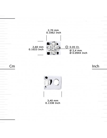 Necklace Link Cord Diamond 0.050 CTS Seri Claw - Silver 925 - Marbella