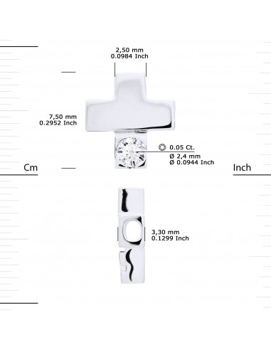 Bracelet Diamond 0.050 CTS Seri Cross -...