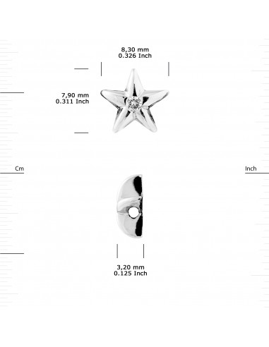 Collier Diamant 0.030 Cts Serti Etoile - Chaîne...