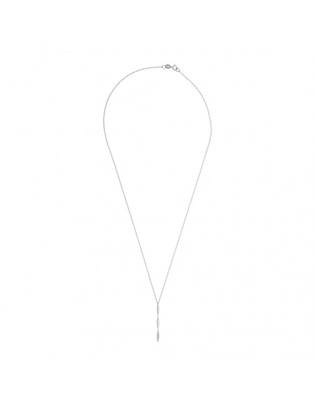 Diamond Necklace 0.020 CTS - Venetian Chain - Silver 925 - Levanto