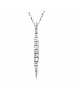 Diamond Necklace 0.060 CTS - Venetian Chain - Silver 925...