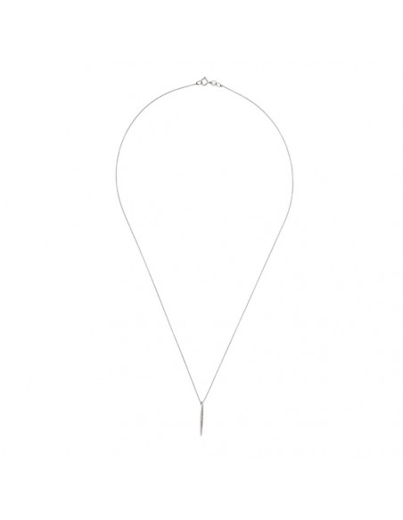 Diamond Necklace 0.060 CTS - Venetian Chain - Silver 925 - Cagliari