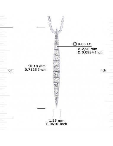 Diamond Necklace 0.060 CTS - Venetian Chain -...