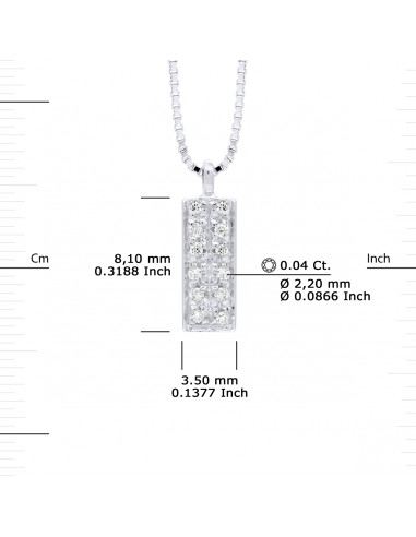 Diamond Necklace 0.040 CTS - Venetian Chain -...