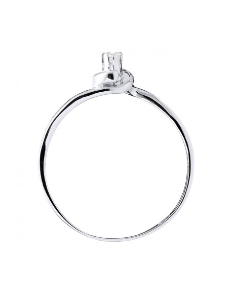 Solitaire Ring Diamond 0.040 CTS - Silver 925 - Capri