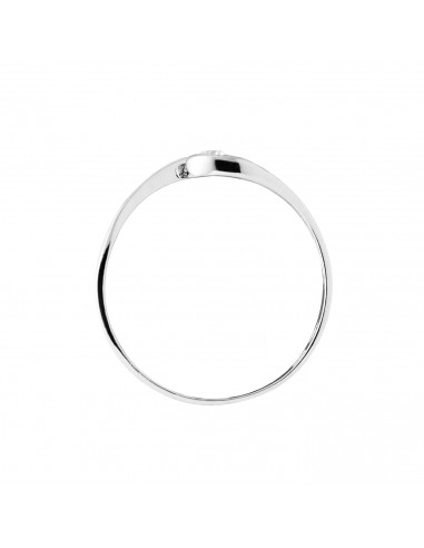 Solitaire Ring Diamond 0.080 CTS - Silver 925 -...