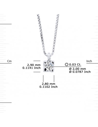 Diamond Solitary Pendants Necklaces - 0.030 to...