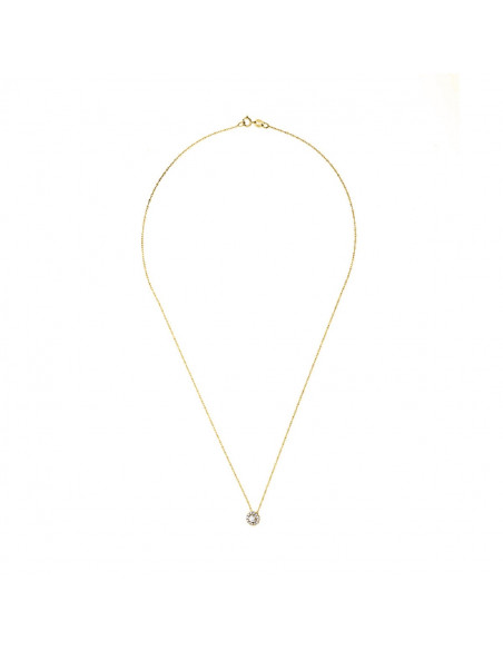 Prestige Necklace Jewelry Diamonds 0.130 Carats - Gold 375 - Vienna