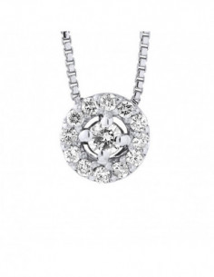 Prestige Necklace Jewelry Diamonds 0.130 Carats - Gold...