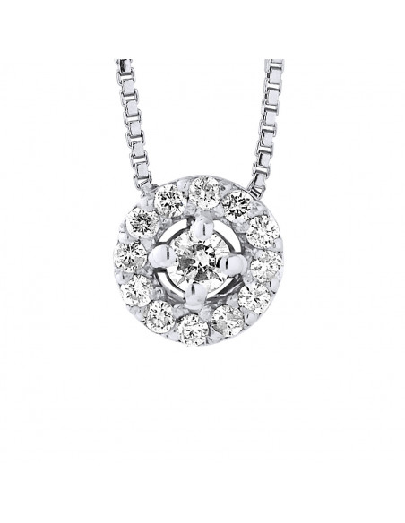 Prestige Necklace Jewelry Diamonds 0.130 Carats - Gold 750 - London