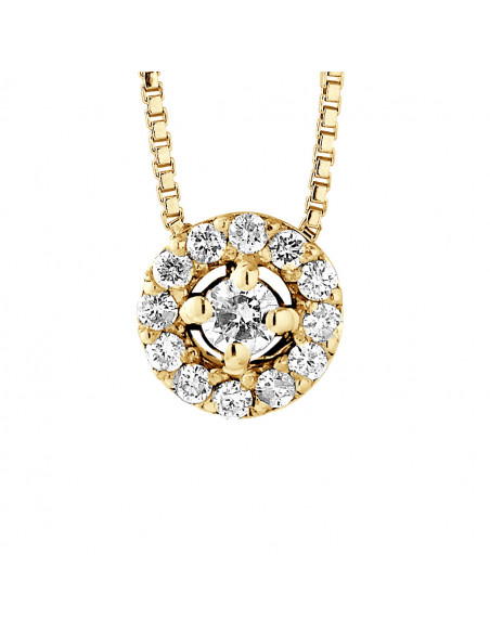 Prestige Necklace Jewelry Diamonds 0.130 Carats - Gold 750 - London