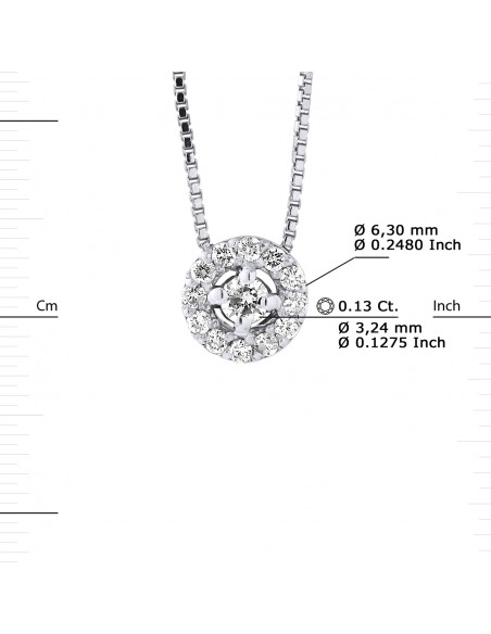 Prestige Necklace Jewelry Diamonds 0.130 Carats - Gold 750 - London